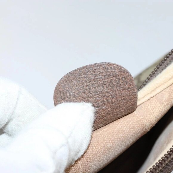 GUCCI GG Canvas Shoulder Bag PVC Leather Beige Auth sw1583 - Picture 12 of 16